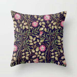 william-morris-sweet-briar-floral-art-nouveau-pillows